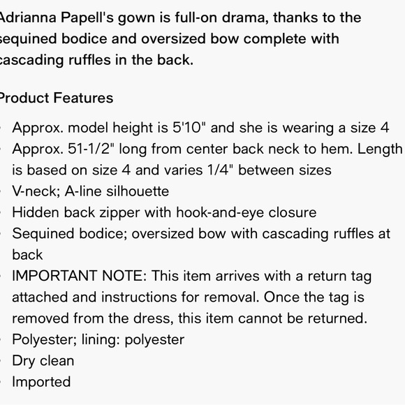 EUC Adrianna Papell Black Sequin Evening Gown with Oversized Bow Back - Picture 10 of 11